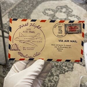 First Flight Medina Ohio U.S Air Mail May 19 1938 by Industry We Thrive Cover